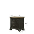 thumbnail image 4 of Miekor Furniture 1pc Traditional 2-Drawer Nightstand Wooden Bedroom Furniture Gray Brown Finish Metal knobs 8285, 4 of 5