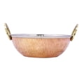 thumbnail image 4 of Tableware Serving Karahi Copper Steel Utensils Kitchenware India Dia 6" Inches, 4 of 7