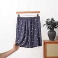 thumbnail image 3 of yillto Women's Plus Size Pajama Shorts Elastic Waist Loungewear Loose Bottoms Soft Comfy Sleepwear Pjs, 3 of 5