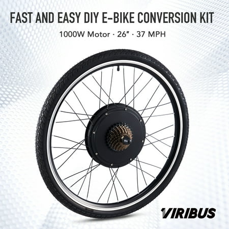 Viribus Electric Bike Conversion Kit 26" Rear Wheel 1000W Hub Motor LCD eBike DIY Set
