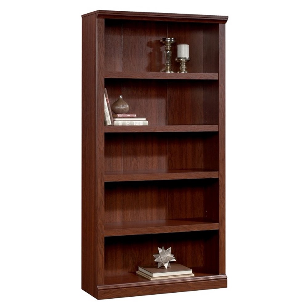 Realspace Premium Bookcase, 5Shelf, Brick Cherry