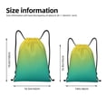 thumbnail image 2 of Saiise Teal To Yellow Gradient Pattern Sports Drawstring Backpack - String Swim Gym Bag with Wet Proof Pocket for Women&Men-Medium, 2 of 6