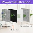 thumbnail image 2 of SCREENTRONICS True H13 HEPA Filter Compatible Replacement for Shark 4 Fan Models HE400 HE401 HE401C HE401NP HE402 HE402C HE402AMZ HE405 UA415 Air Purifier Advanced Odor Lock Filter Part # HE4FKPET, 2 of 5