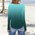 thumbnail image 4 of SROBPTY Longues Chandails à Manches pour Femmes, T-Shirt à Manches Longues à Col Rond avec Imprimé Automnal pour Femmes, Bleu Pâle, TTG, 4 of 5