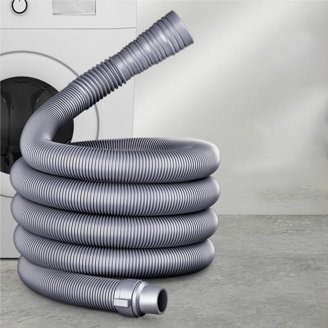 TT FLEX 6ft Universal Washing Machine Drain Hose Extension Kit – Heavy Duty, No Leaks, Easy Install With Adapter & Clamps