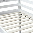thumbnail image 4 of Sesslife Twin Loft Bed with Ladder, Solid Wood Bed Frame with Strong Wood Slats Support, Large Under Bed Storage, Low Loft Bed with Long Safety Guardrail for Boys Girls, No Box Spring Needed, White, 4 of 6