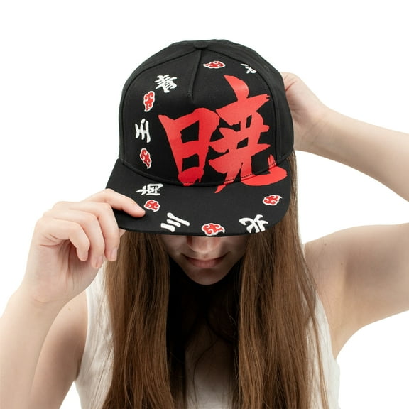 Naruto Shippuden Akatsuki Kanji Ring Baseball Hat