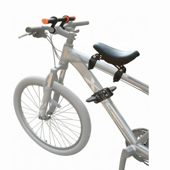Kids Front Mount Bike Seat,Includes Foot Pedals and Detachable Handlebar Attachment,Fits Adult Mountain Bicycles of All Sizes