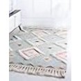 thumbnail image 3 of Unique Loom Mesa Geometric Natural Fiber Rug 5' x 8' Rectangle Light Blue/Ivory, 3 of 4