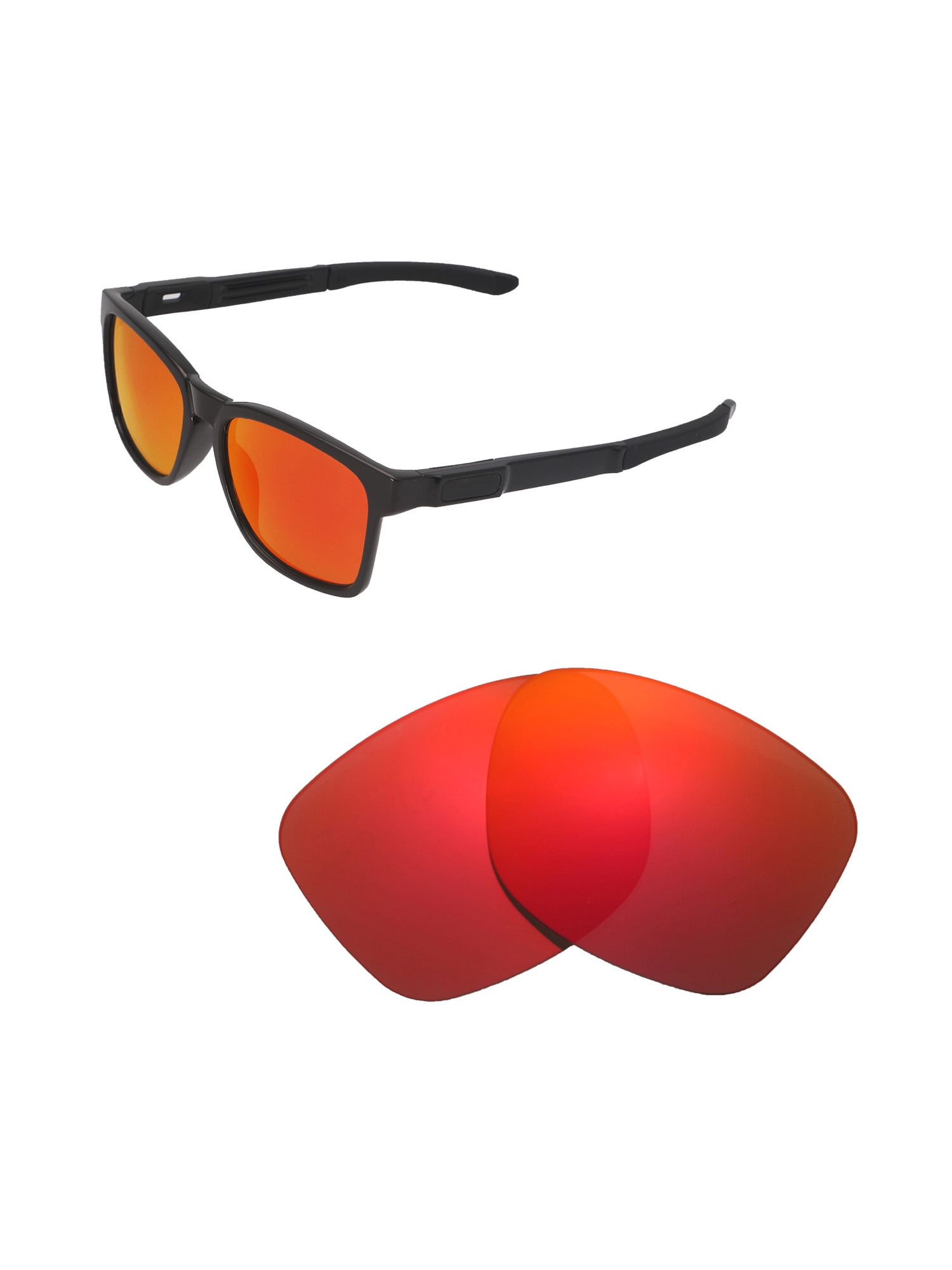 Walleva Black Polarized Replacement Lenses for Oakley Catalyst Sunglasses -  