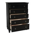 thumbnail image 4 of New Classic Furniture Tamarack 5-Drawer Transitional Wood Chest in Black, 4 of 5