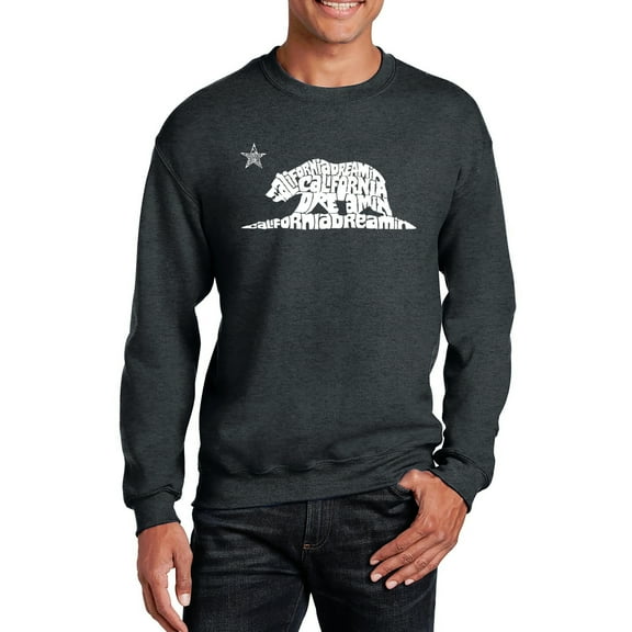 LA Pop Art Men's Word Art Crewneck Sweatshirt - California Dreamin