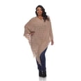 thumbnail image 6 of White Mark 634-03 Beige Frostine Poncho - One Size, 6 of 8