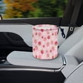 thumbnail image 5 of Jeiento Pink Strawberry Car Garbage Can Mini Car Trash Bin Hanging Headrest with Adjustable Buttons Flower Multipurpose Car Organizer Universal Auto Accessory Decor, 5 of 7