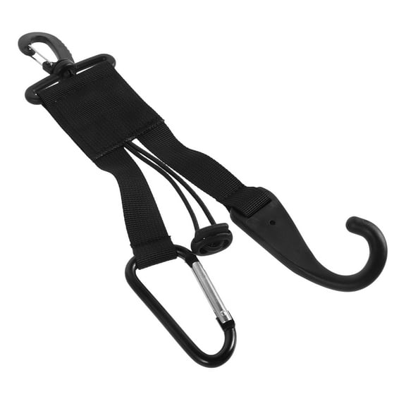 Baseball Gear Hanger with Helmet Clip and Bat Holder in Black Nylon Metal for Sports