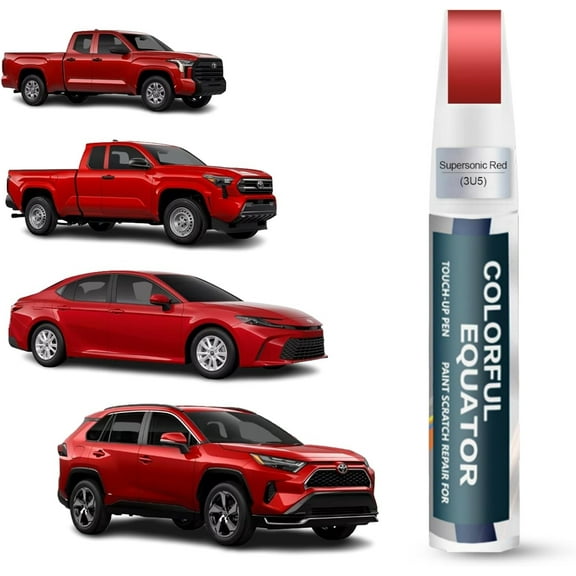 Car Touch Up Paint(Supersonic Red(3U5(Include 2SC))) for Toyota, Car Paint Scratch Repair Kit, Quick & Easy Solution to Repair, 2 in 1 Scratch Remover Pen with Color-Matched