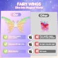 thumbnail image 2 of Fairy Wings for Girls, Electric Butterfly Party Wings Moving with Light & Music, Dress Up for Girls 3 4 5 6 Year Old, Perfect Birthday Christmas Gifts for Kids - DIY Assembly, 2 of 7