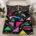 thumbnail image 2 of Feelyou Abstract Lines Twin Sheet Sets, Fashion Memphis Stripes Bedding, 3-Piece, 2 of 7
