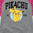 thumbnail image 3 of Pokémon  - Pikachu Collegiate - Youth Girls Raglan Graphic T-Shirt, 3 of 5