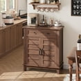 thumbnail image 2 of 31.5" Rustic Farmhouse Cabinet with Slatted Door & 3 Adjustable Shelves, 2 of 7