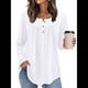 thumbnail image 4 of Camisas de Larga para Mujer, Conjuntos de Otoño, Cuello Redondo, Túnicas Casuales, Blusas de Moda, Ropa de Moda. L, 4 of 6