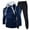 Navy, variant on Sweat Suits Men Long Sleeve Pullover Hoodie and Pants Sweatshirt Tops Elastic Pants Jogger Walking Sets,Navy
