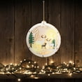 thumbnail image 5 of Christmas Decorations, LED Hanging Ornaments, DIY Handmade Wooden Christmas Tree Snowman Reindeer Pendants, Glowing Ambiance Lights, Easy Assembly Holiday Wall Hanging Home Decor, 5 of 8