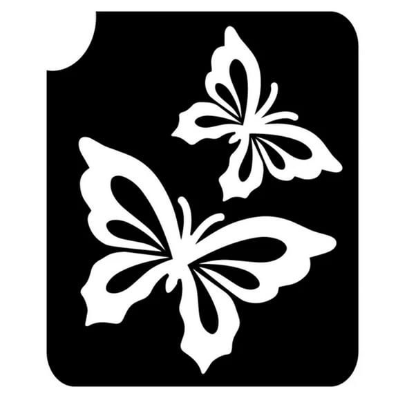Art Factory Glitter Tattoo Stencil - Monarch Butterflies (5/pack), Temporary Tattoo Template for Kids Adults, Face Paint Stencil Body Art Stencil,Stencil for Face Painting, Party,Festival ,2.3"x2.75"