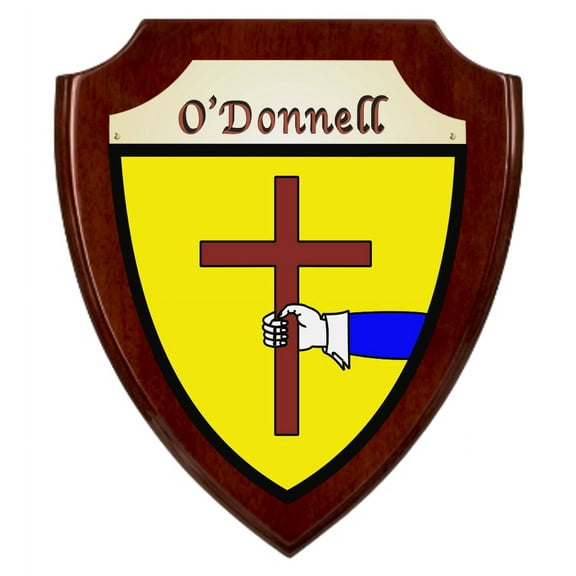 O'Donnell Irish Coat of Arms Shield Plaque - Rosewood Finish