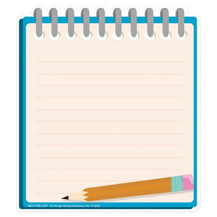 Eureka Notebook Paper Cut-Outs, 36 Per Pack, 3 Packs