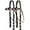 Black, variant on Leather Browband Headstall w/ Engraved Silver Conchos & Reins (Dark Brown)