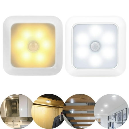 

Ruibeauty LED Motion Sensor Wireless Night Lights Cabinet Stair Lamp PIR Battery Light