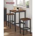thumbnail image 3 of VASAGLE Bar Table Small Kitchen Table High Top Pub Table for Dining Kiichen Room Study Rustic Brown and Black, 3 of 7