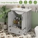 thumbnail image 5 of QinaQin Mueble para baño de 24 pulgadas con lavabo de cerámica, gabinete independiente con puerta de cierre suave y cajón amplio, ideal para organizar y renovar tu baño, 5 of 8