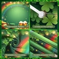 thumbnail image 4 of Green Theme St. Patrick's Day Banner Shamrock Design Leprechaun Backdrop Rainbow Pattern Gold Coin Decor Festival Display for St. Patrick's Day Party Festival Home Celebration, 4 of 9