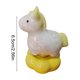 thumbnail image 3 of Pieza giratoria giratoria de figuritas de caballo de cerámica • Glaseado de grietas de hielo cristalino estilo carrusel adorable • Decoración de escritorio mini rosa amarillo regalo 6,5cm 200g, 3 of 6