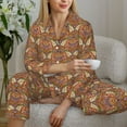 thumbnail image 6 of Kdxio Owl Mandala Women's Pajama Sets Long Sleeve Button Down Sleepwear Nightwear Soft Pjs Lounge Sets-XX-Large, 6 of 7