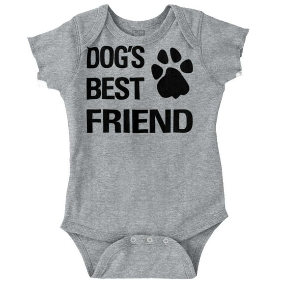 Dogs Mans Best Friend Cute Romper Boys or Girls Infant Baby Brisco Brands NB