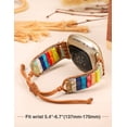 thumbnail image 2 of Wearlizer Boho Stone Bracelet Compatible with Versa 4 Band/Versa 3/Sense 2/Sense Band for Women, Stylish Adjustable Handmade Solo Loop Chakra Energy Colorful Natural Stone Rope Braided Watch Strap, 2 of 6