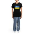 thumbnail image 4 of CafePress - Pray For Peace In Ukraine Pajamas - Women's Short Sleeve Print T-Shirt and Pants Dark Cotton Pajama Set, 4 of 7