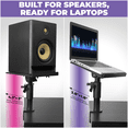 thumbnail image 4 of Liquid Stands Studio Monitor Stands - Music Studio Desktop Speaker Stands - 2 Pack 12x9 Clamp-on Adjustable Short or Tall Monitor Speaker Stands for Music Studio Desk Speaker Stand Mount with Tilt, 4 of 8