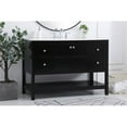 thumbnail image 2 of Elegant Decor Theo 48" Steel and Solid Wood Single Bathroom Vanity in Black, 2 of 8