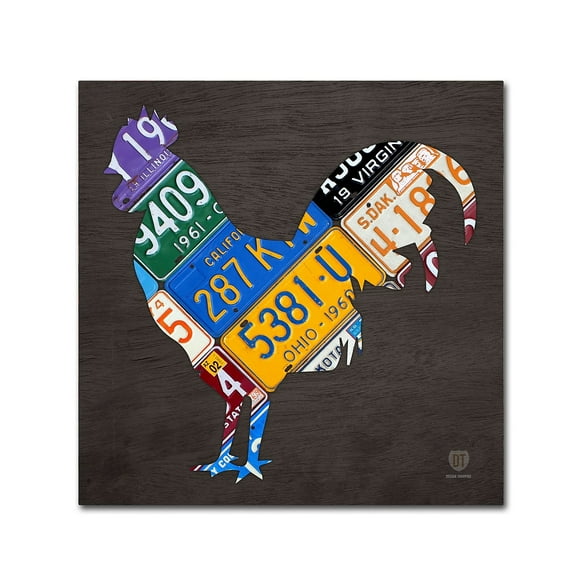 Trademark Fine Art 'Rooster' Canvas Art by Design Turnpike
