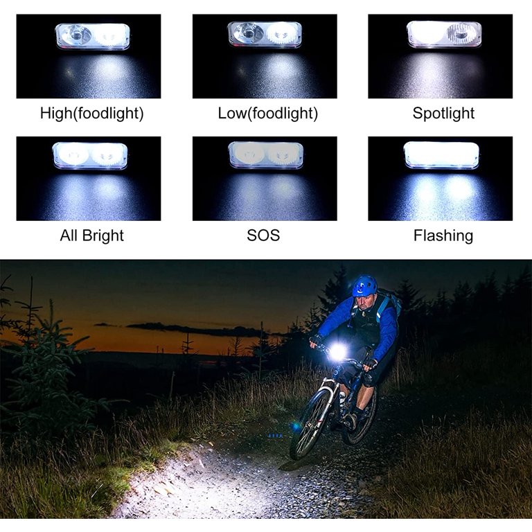 TOAGER 1600 Lumen Bike Light - USB-C Rechargeable, 5000mAh, IPX6 Waterproof, For Road & Mountain Biking
