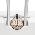 thumbnail image 3 of Eiffel Tower Valentine's Day Set of 2pcs PU Leather Round Suitcase Tags with Privacy Cover and Name ID Tag - Ideal for Travel Luggage, Handbags, Backpacks, School Bags, 3 of 6