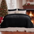 thumbnail image 4 of RUIKASI Brushed Flannel Blanket Black Throw, Super Soft and Cozy Blankets All Season Use, 4 of 9