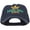 Navy, variant on Mardi Gras King with Crown Symbol Embroidered Cotton Cap - Navy OSFM