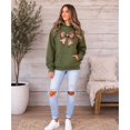 thumbnail image 5 of Football Coquette Bow Hoodie for Women & Teens Game Day Sweatshirt, Army Green Hoodie, XL, 5 of 8