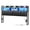 Black, variant on Homieasy Queen Upholstered Headboard with Storage Shelves, Queen Size Headboard with Power Outlets & LED Lights for Queen Bed, Sturdy Queen Bed Headboard for Bedroom/Dorm Room, Black Oak
