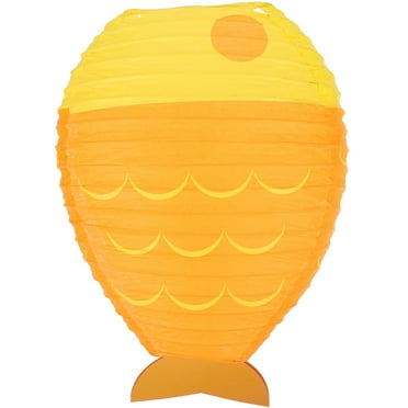 HEMOTON  2 Pcs Fish Lantern Goldfish Decoration Shaped Pool Party Child Yellow